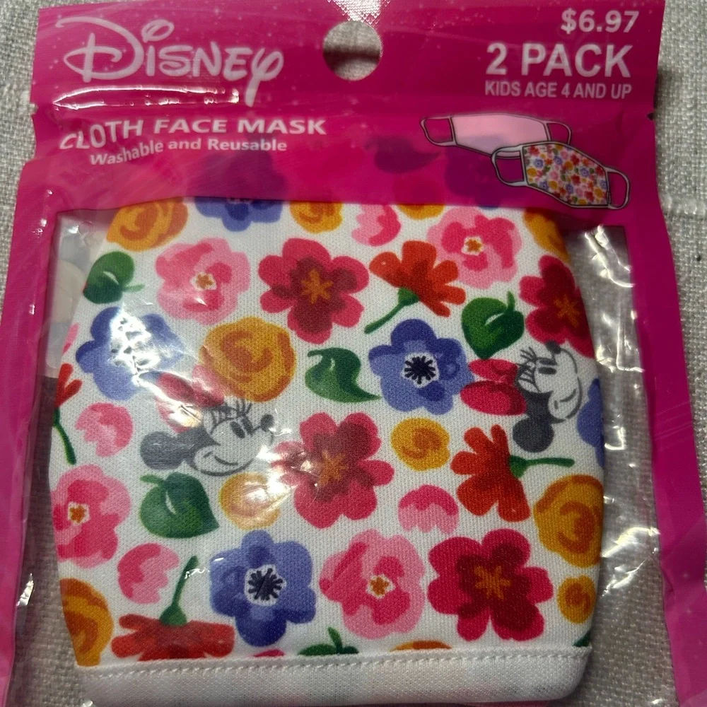 Disney Minnie Mouse 2 Pack Cloth Face Masks